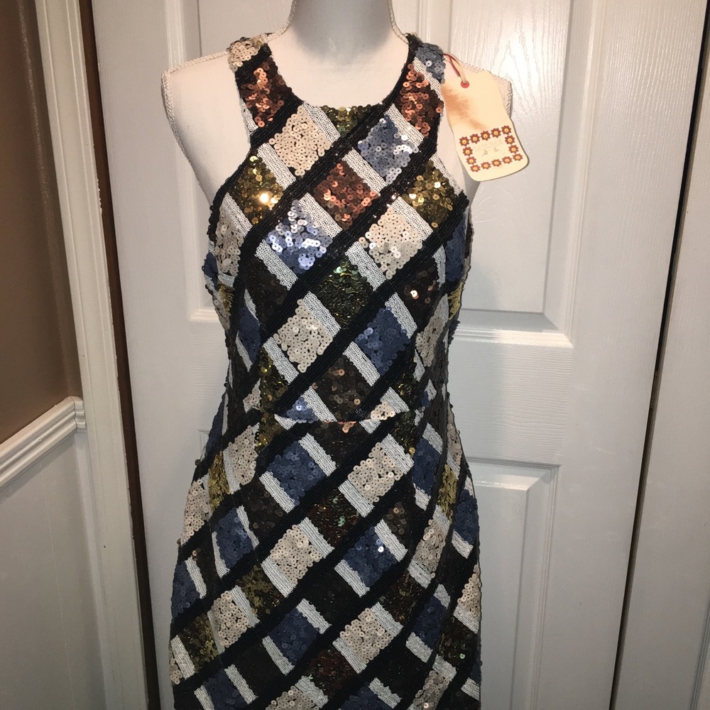 Chelsea & Violet Multicolor Sequin Dress - Picture 2 of 5